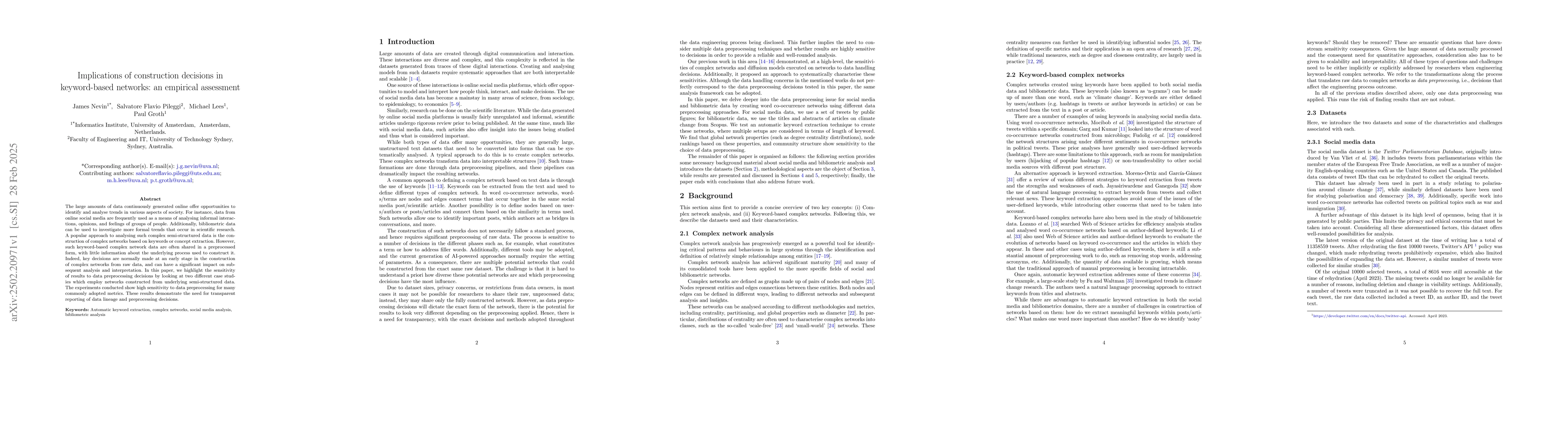 Thumbnail for Implications of construction decisions in keyword-based networks: an
  empirical assessment
