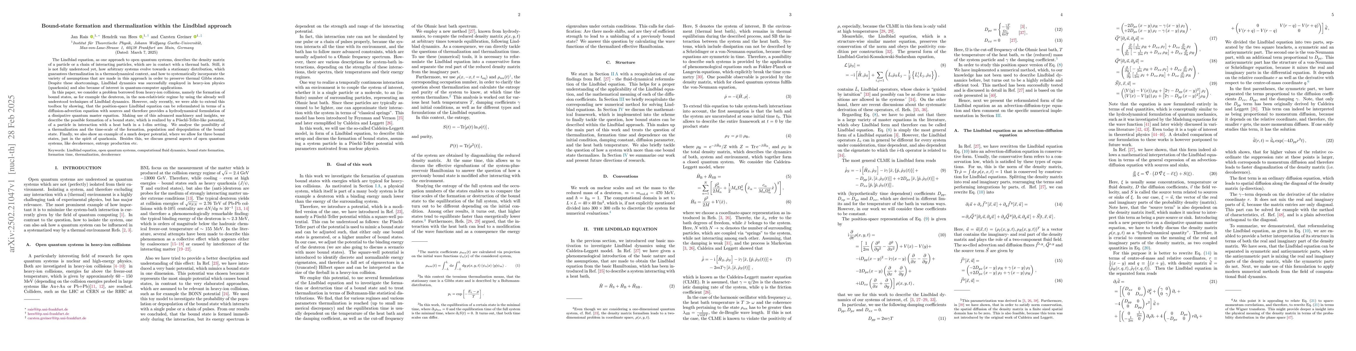 Thumbnail for Bound-state formation and thermalization within the Lindblad approach