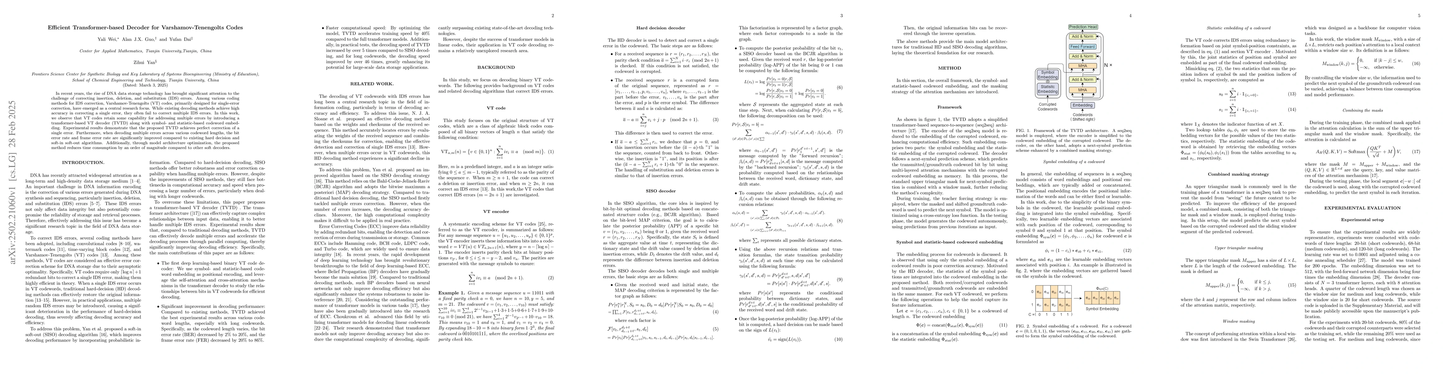 Thumbnail for Efficient Transformer-based Decoder for Varshamov-Tenengolts Codes