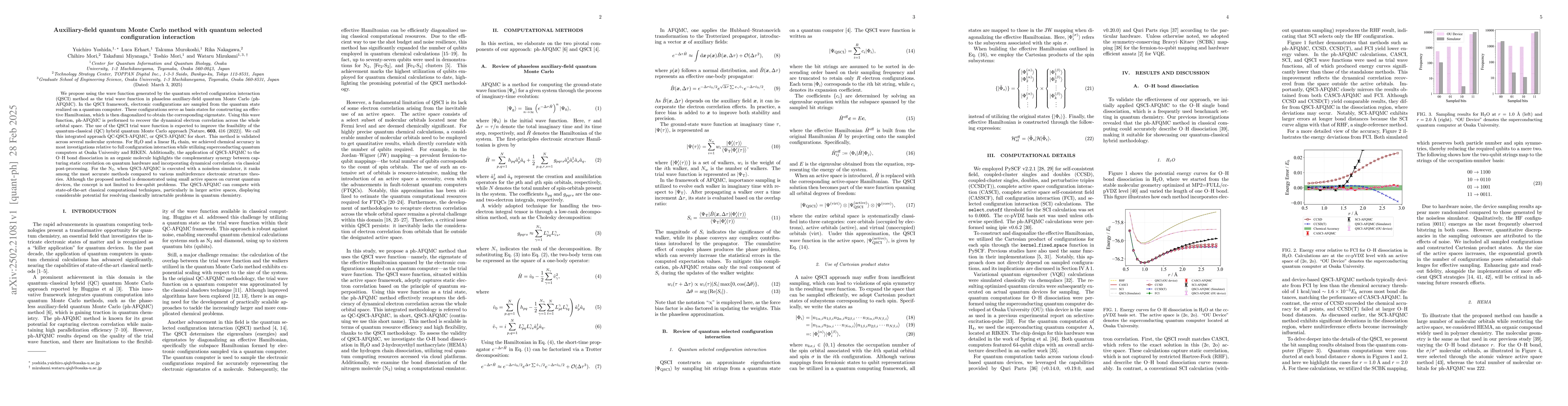 Thumbnail for Auxiliary-field quantum Monte Carlo method with quantum selected
  configuration interaction