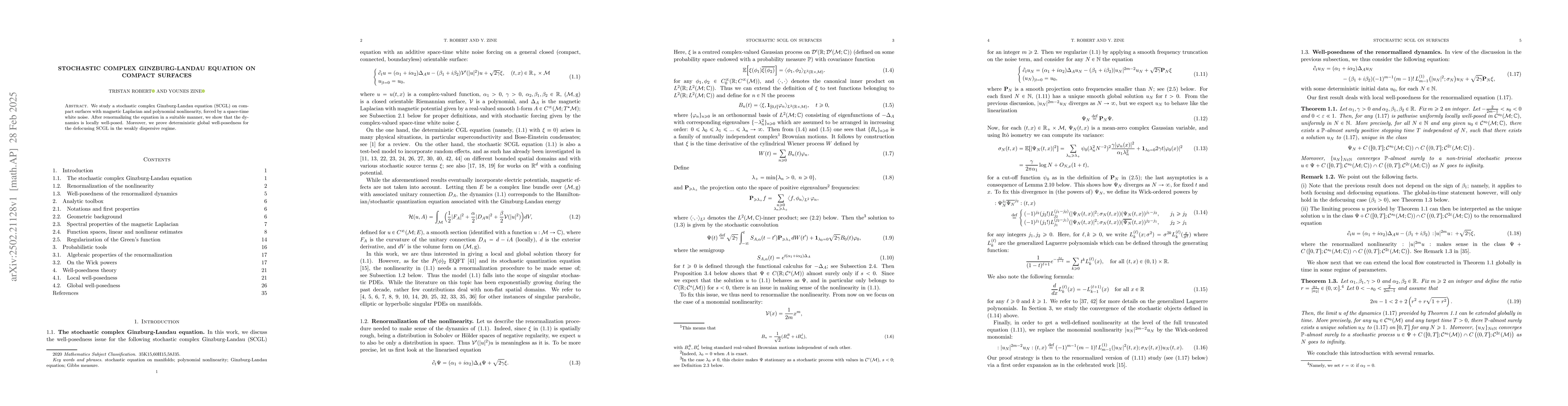 Thumbnail for Stochastic complex Ginzburg-Landau equation on compact surfaces