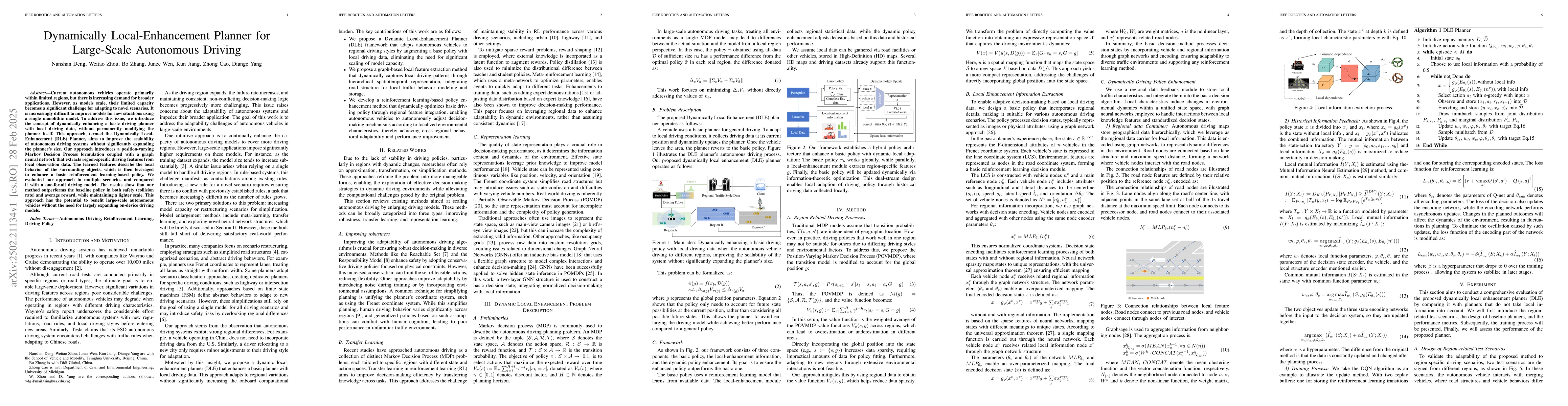 Thumbnail for Dynamically Local-Enhancement Planner for Large-Scale Autonomous Driving