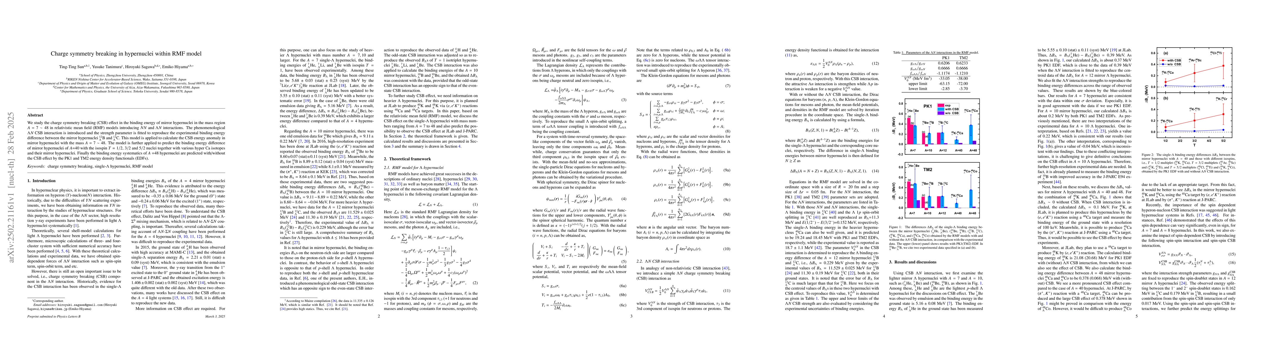 Thumbnail for Charge symmetry breaking in hypernuclei within RMF model