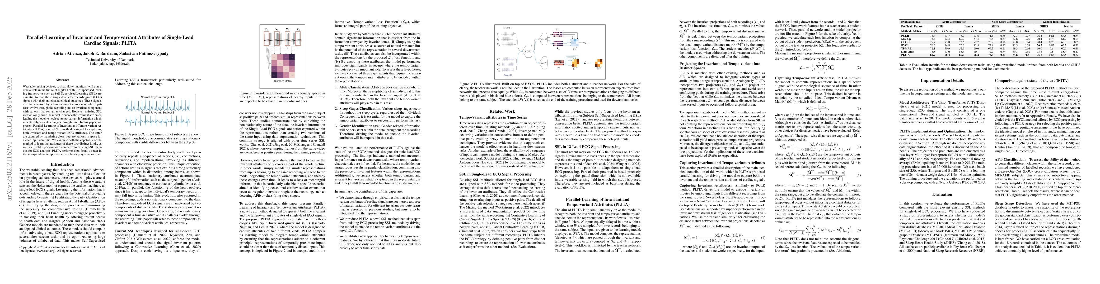 Thumbnail for Parallel-Learning of Invariant and Tempo-variant Attributes of
  Single-Lead Cardiac Signals: PLITA