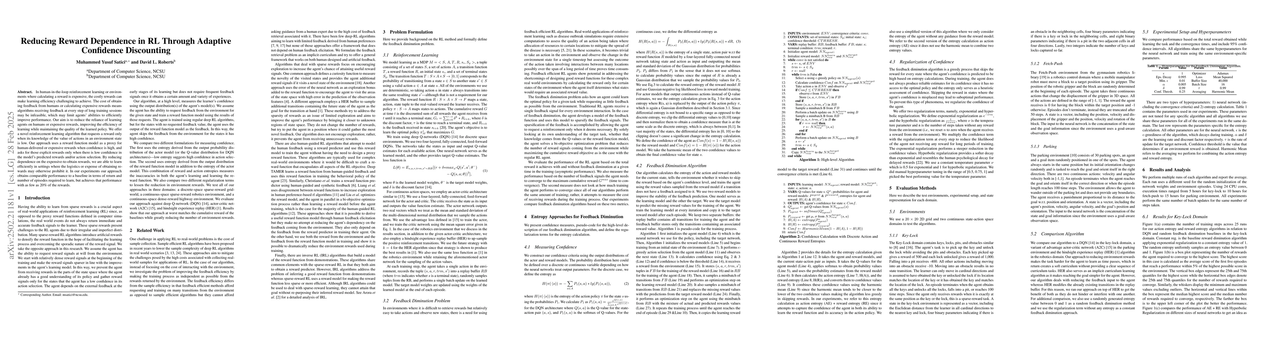 Thumbnail for Reducing Reward Dependence in RL Through Adaptive Confidence Discounting