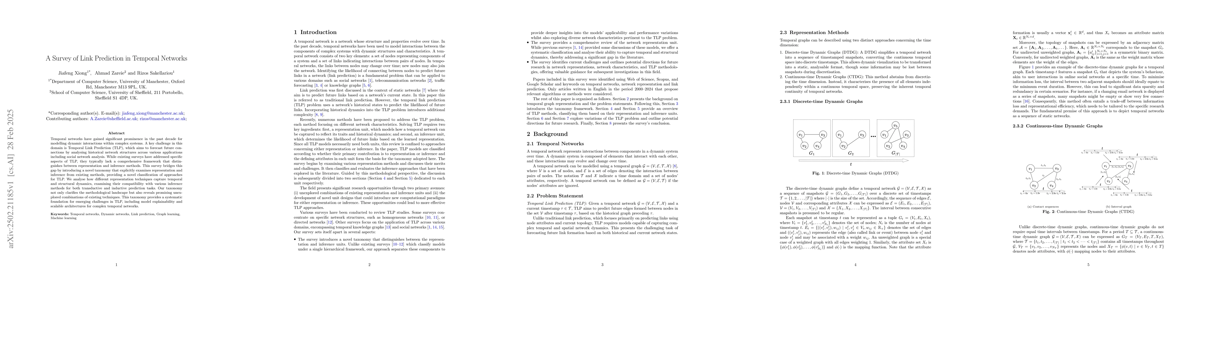 Thumbnail for A Survey of Link Prediction in Temporal Networks