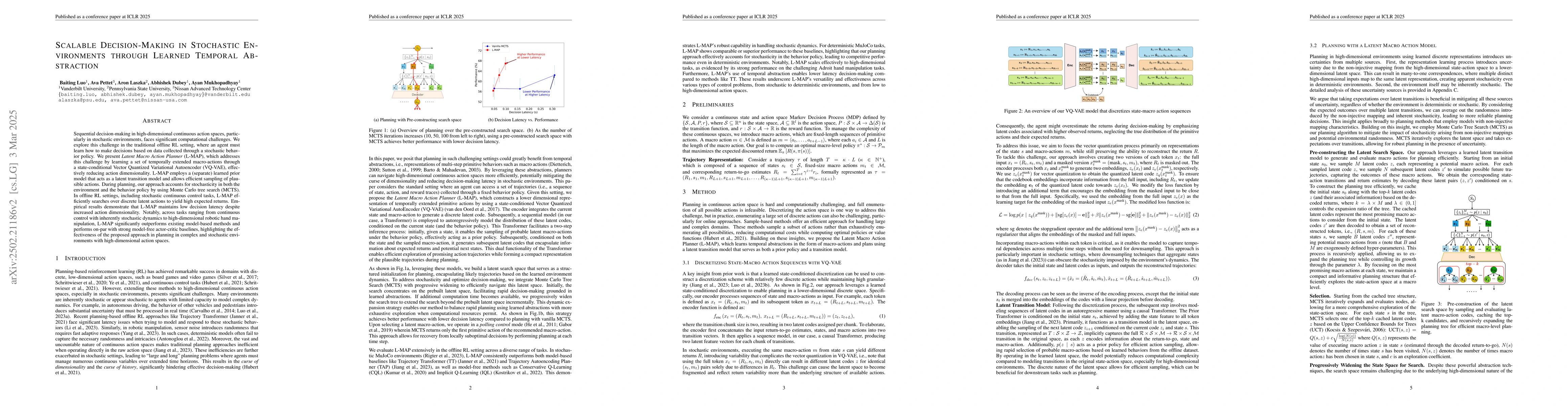 Thumbnail for Scalable Decision-Making in Stochastic Environments through Learned
  Temporal Abstraction