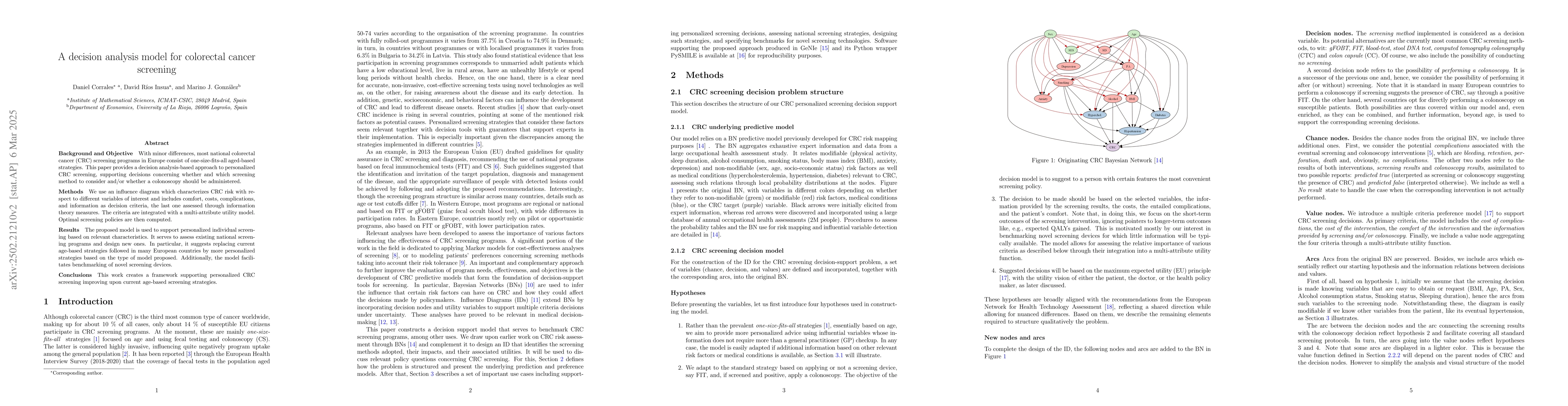 Thumbnail for A decision analysis model for colorectal cancer screening