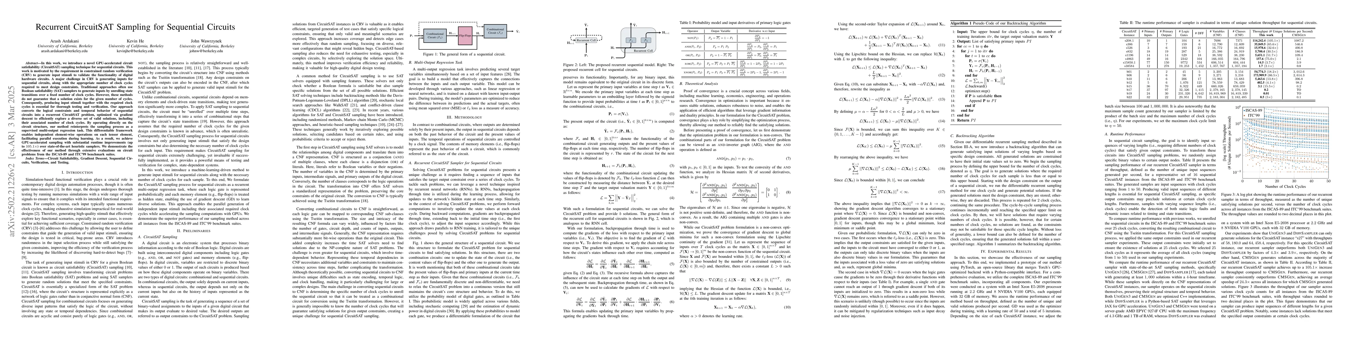 Thumbnail for Recurrent CircuitSAT Sampling for Sequential Circuits