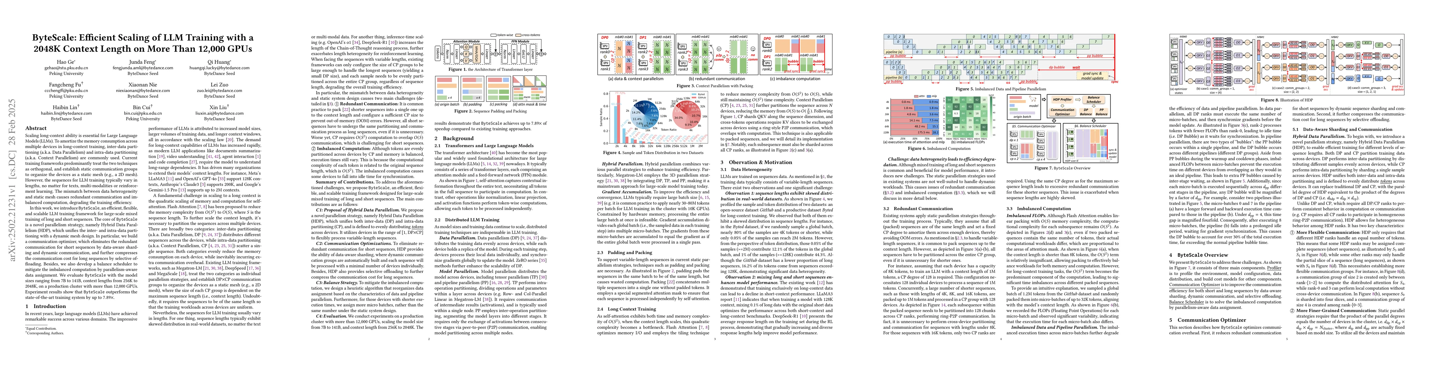 Thumbnail for ByteScale: Efficient Scaling of LLM Training with a 2048K Context Length
  on More Than 12,000 GPUs