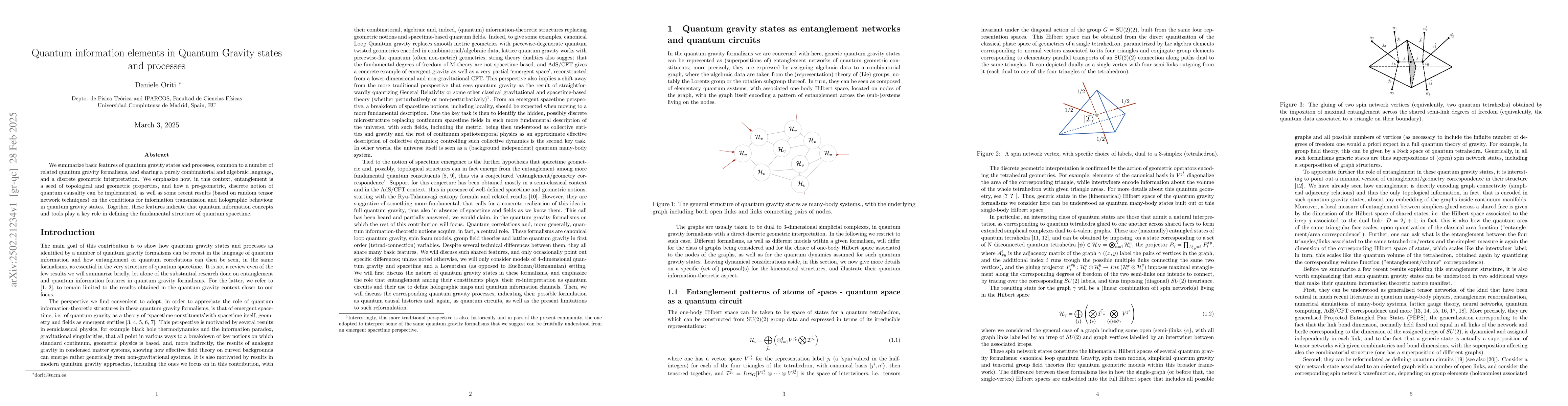Thumbnail for Quantum information elements in Quantum Gravity states and processes