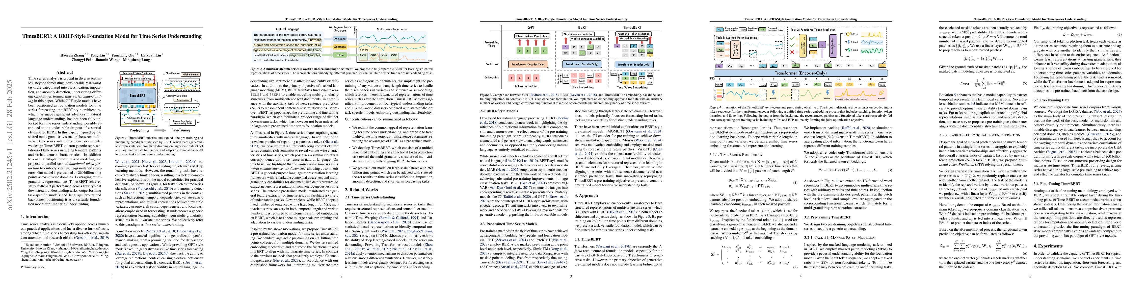 Thumbnail for TimesBERT: A BERT-Style Foundation Model for Time Series Understanding