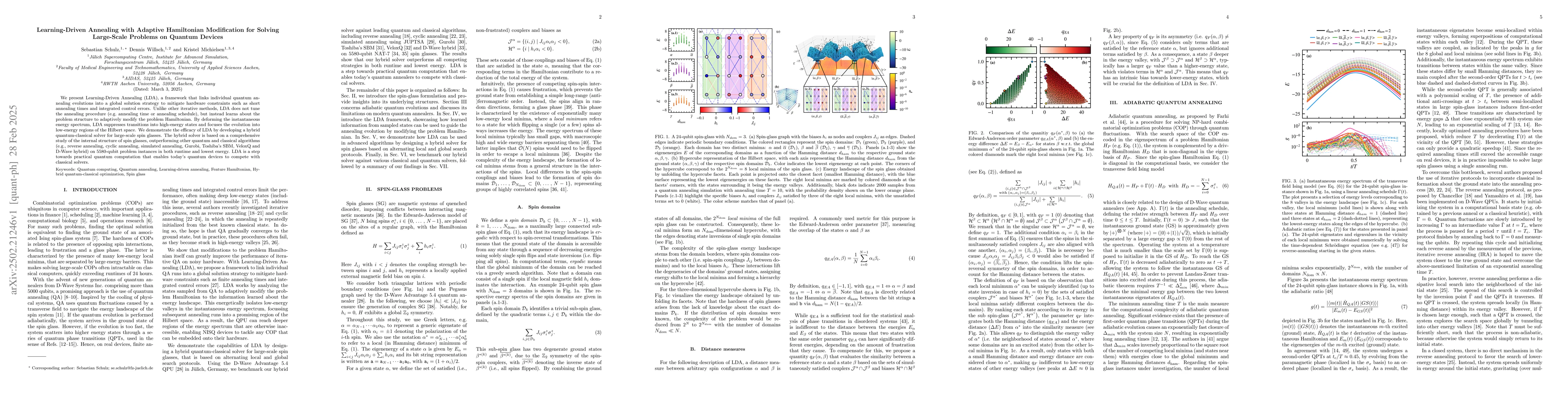 Thumbnail for Learning-Driven Annealing with Adaptive Hamiltonian Modification for
  Solving Large-Scale Problems on Quantum Devices