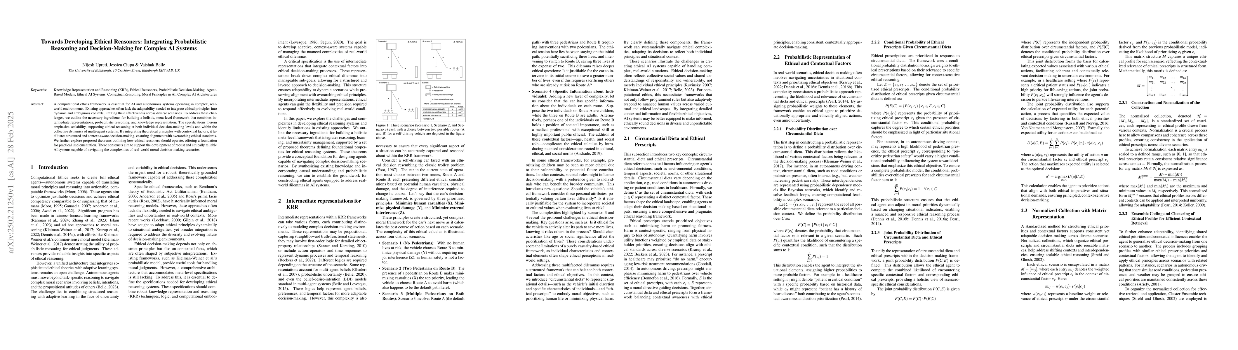 Thumbnail for Towards Developing Ethical Reasoners: Integrating Probabilistic
  Reasoning and Decision-Making for Complex AI Systems