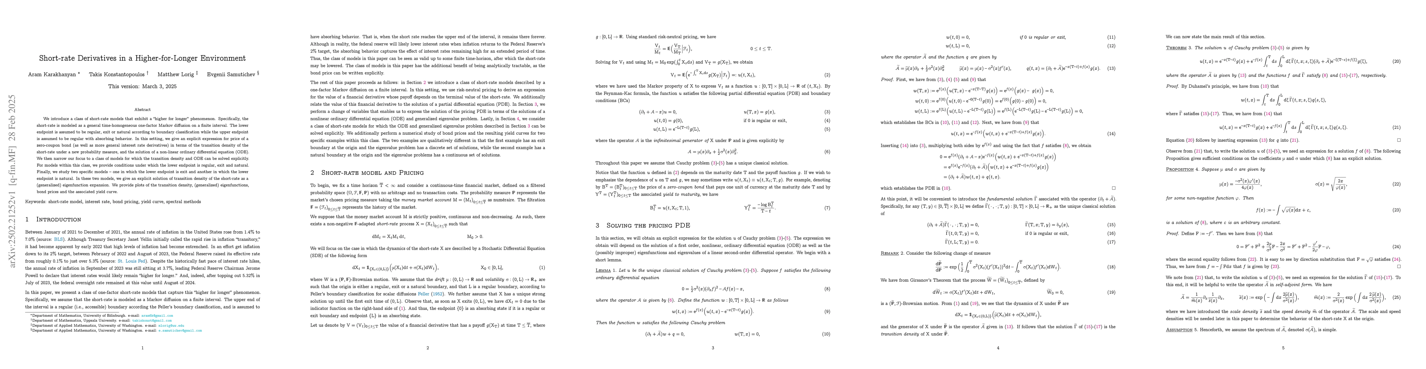 Thumbnail for Short-Rate Derivatives in a Higher-for-Longer Environment