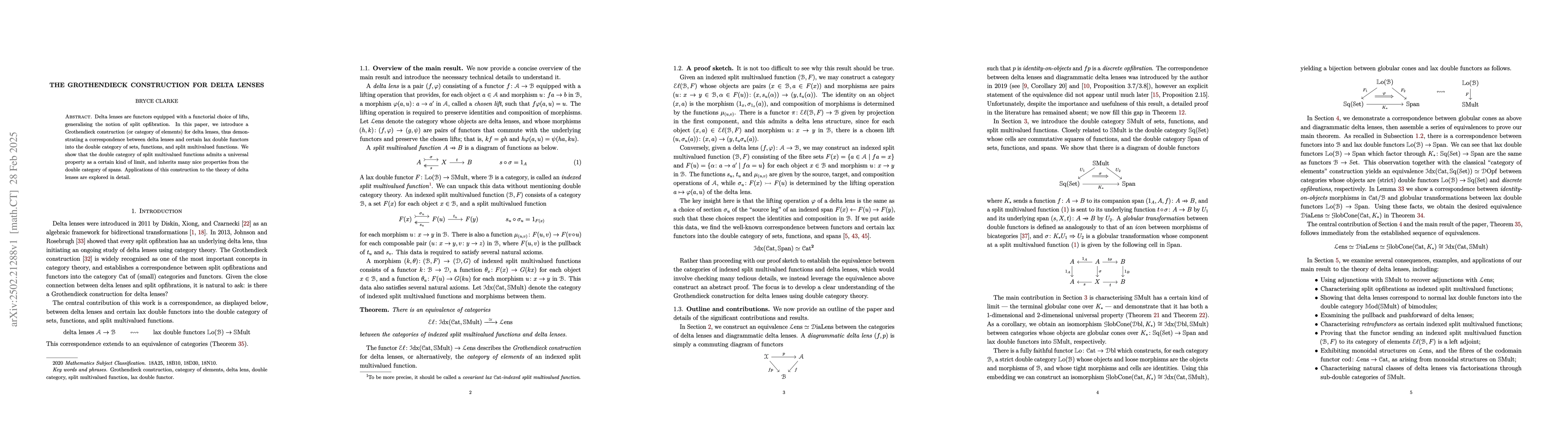 Thumbnail for The Grothendieck construction for delta lenses