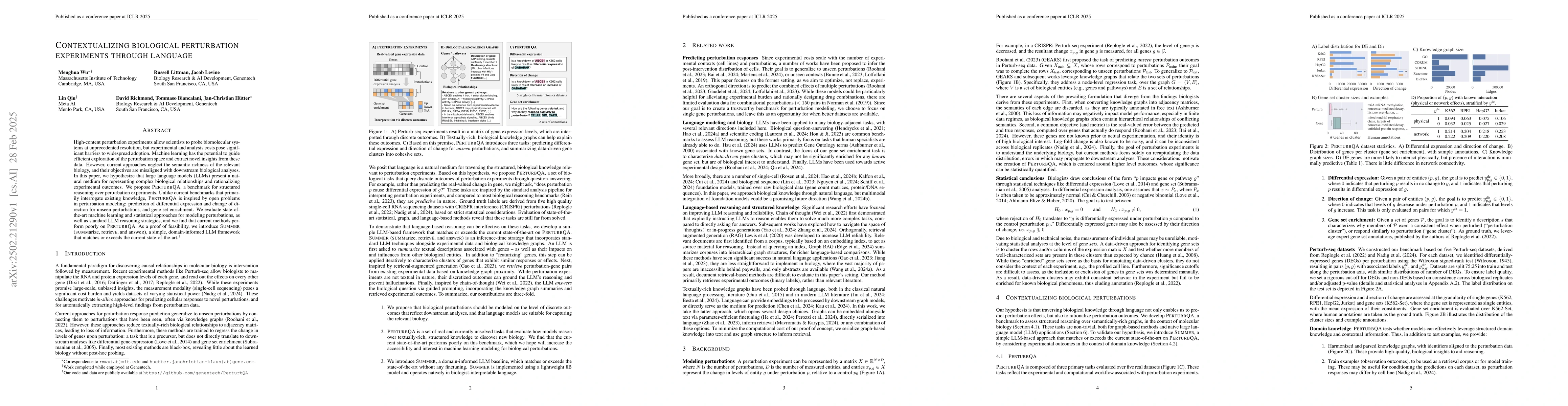 Thumbnail for Contextualizing biological perturbation experiments through language
