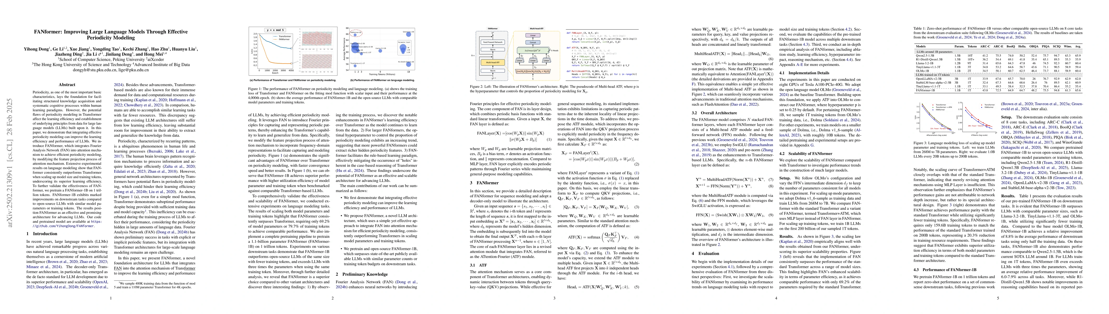 Thumbnail for FANformer: Improving Large Language Models Through Effective Periodicity
  Modeling