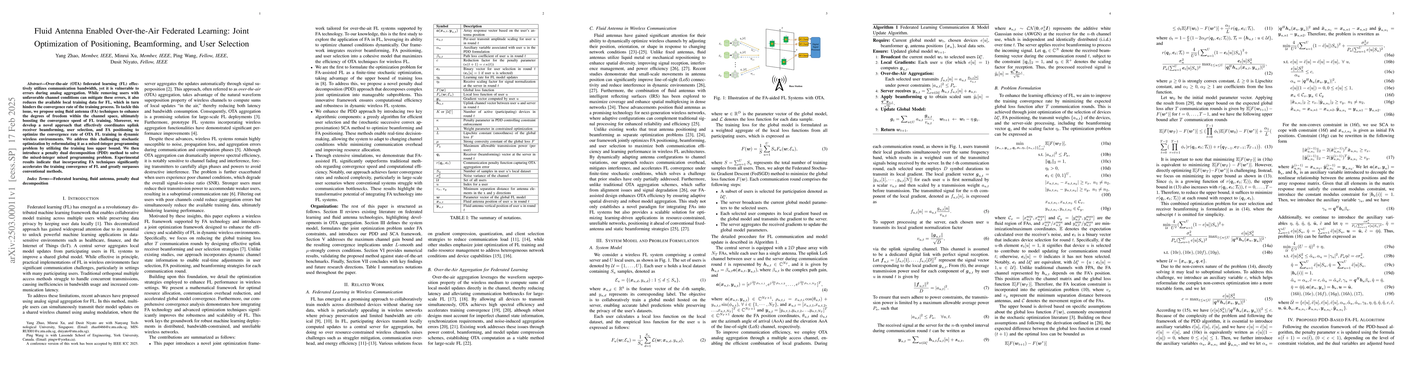 Thumbnail for Fluid Antenna Enabled Over-the-Air Federated Learning: Joint
  Optimization of Positioning, Beamforming, and User Selection