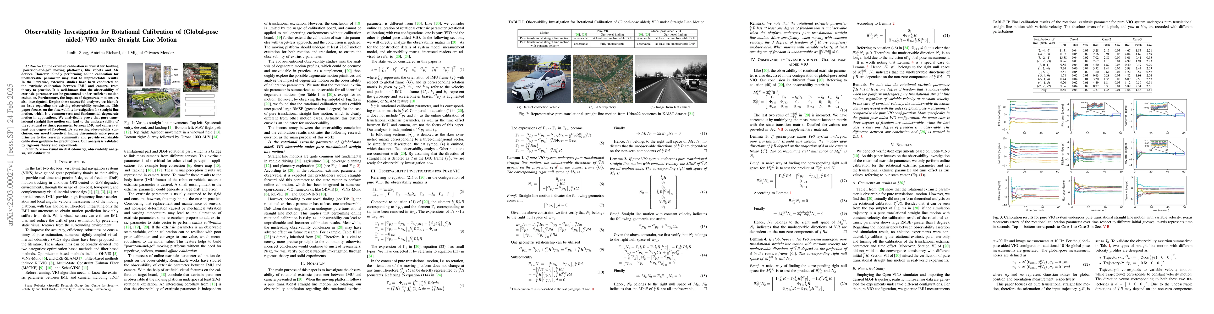 Thumbnail for Observability Investigation for Rotational Calibration of (Global-pose
  aided) VIO under Straight Line Motion