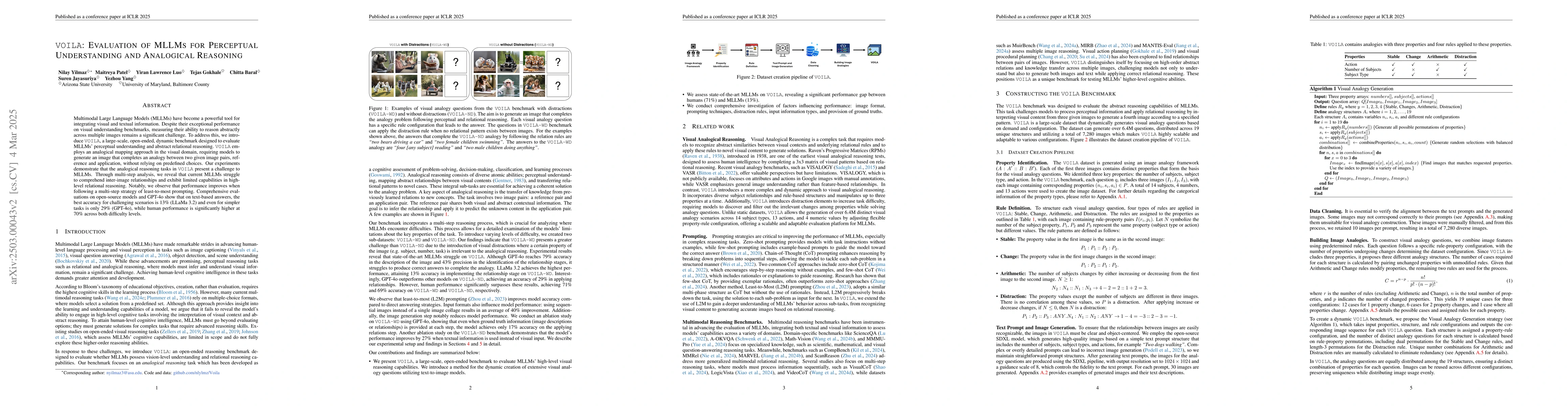 Thumbnail for VOILA: Evaluation of MLLMs For Perceptual Understanding and Analogical
  Reasoning