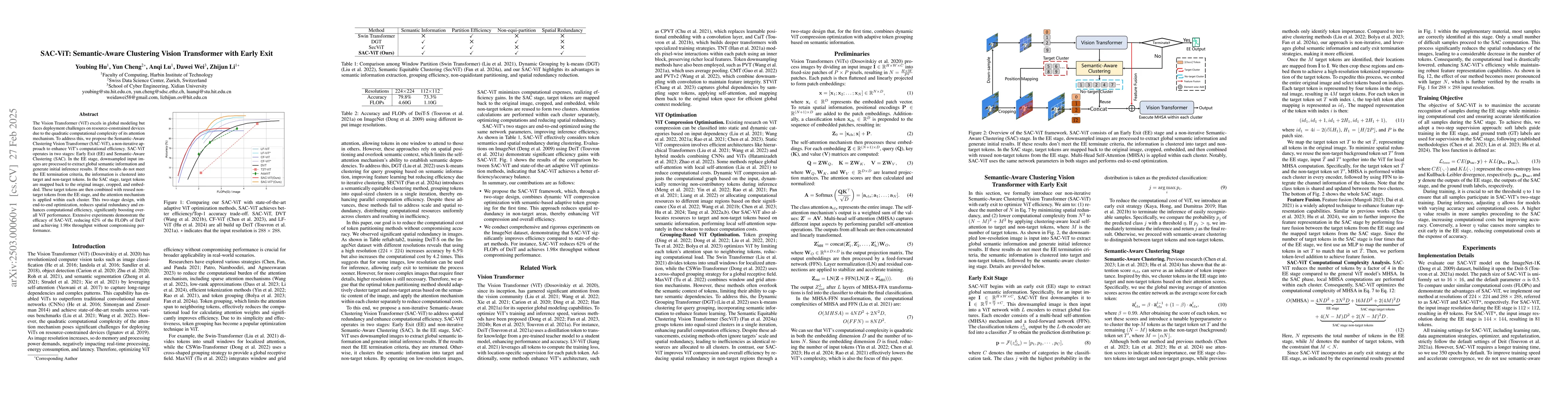 Thumbnail for SAC-ViT: Semantic-Aware Clustering Vision Transformer with Early Exit