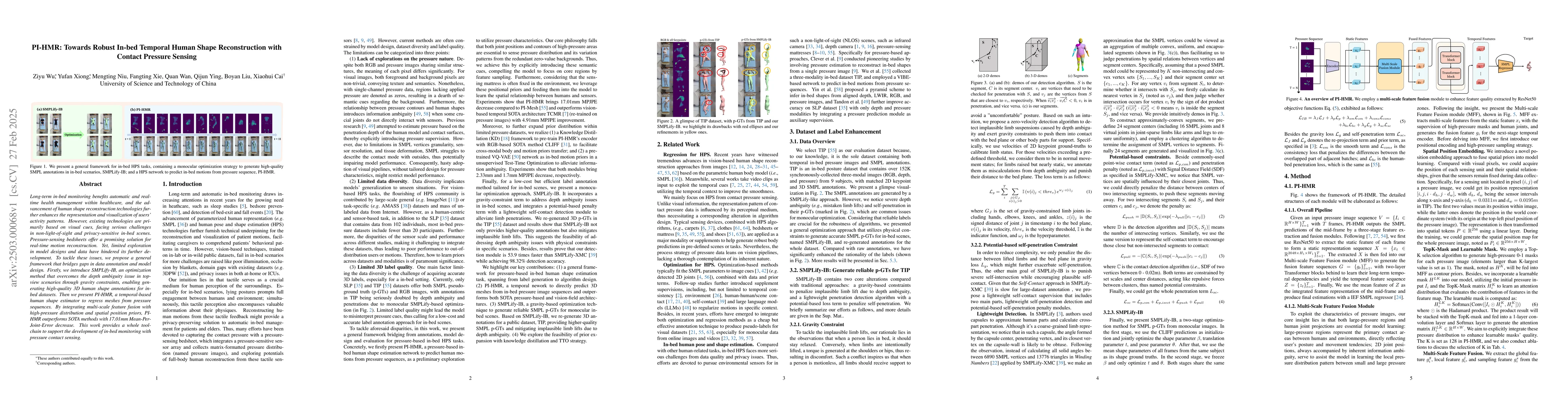 Thumbnail for PI-HMR: Towards Robust In-bed Temporal Human Shape Reconstruction with
  Contact Pressure Sensing