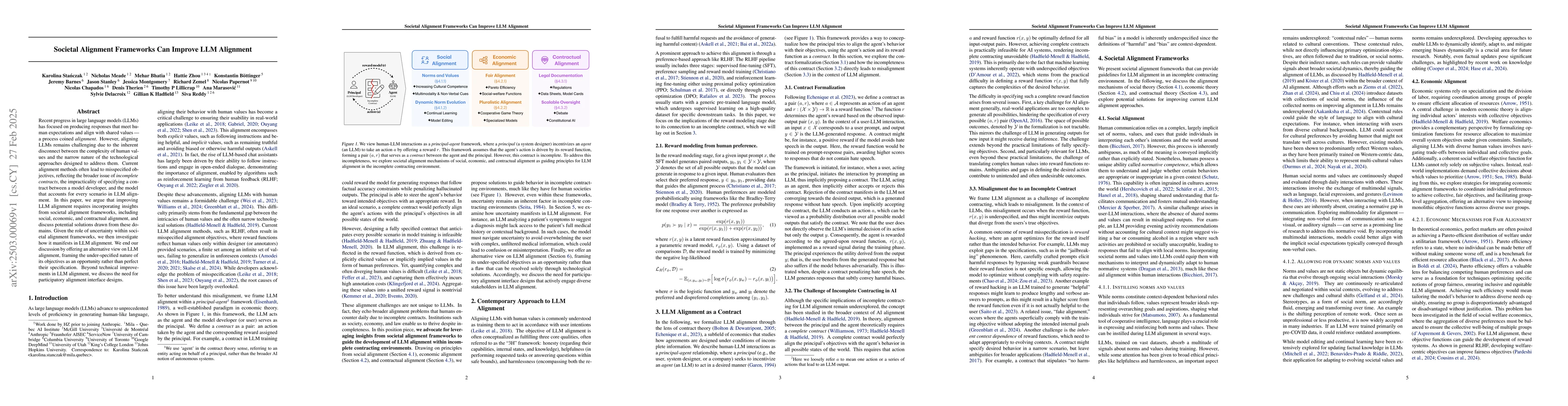 Thumbnail for Societal Alignment Frameworks Can Improve LLM Alignment