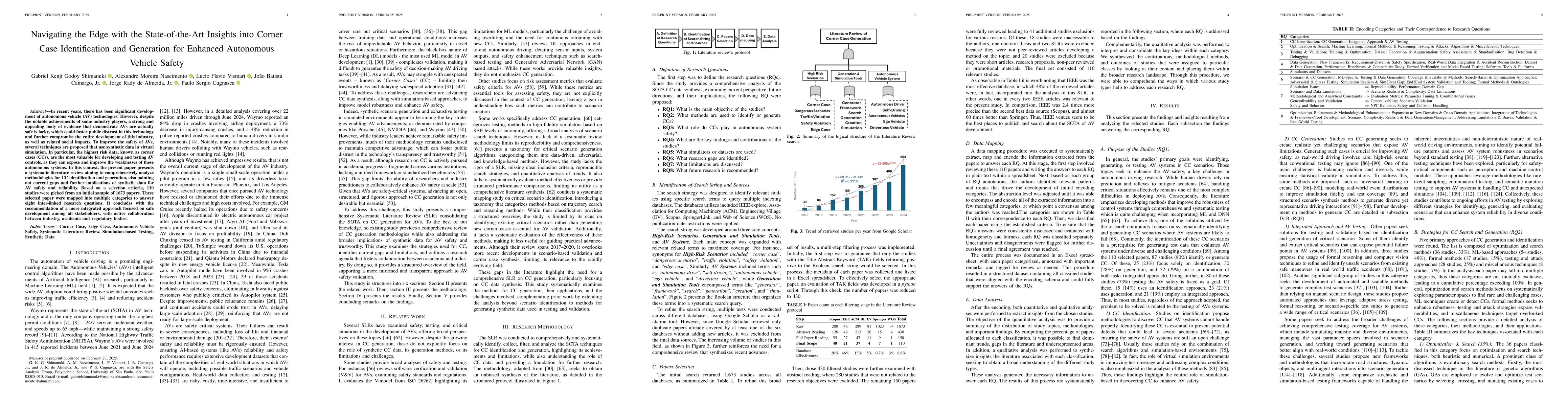 Thumbnail for Navigating the Edge with the State-of-the-Art Insights into Corner Case
  Identification and Generation for Enhanced Autonomous Vehicle Safety