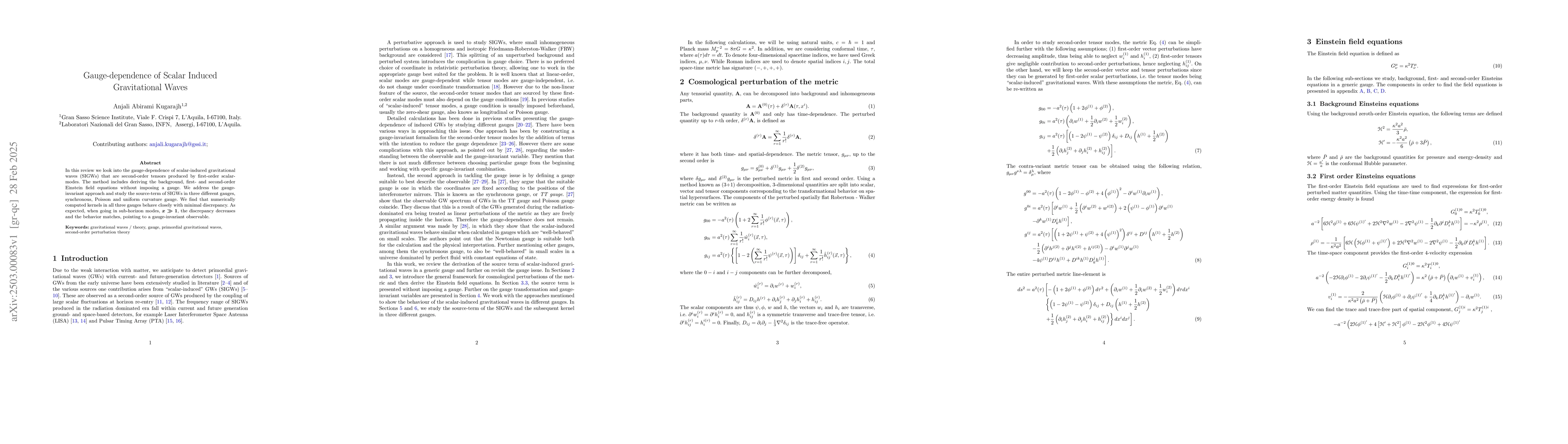 Thumbnail for Gauge-dependence of Scalar Induced Gravitational Waves