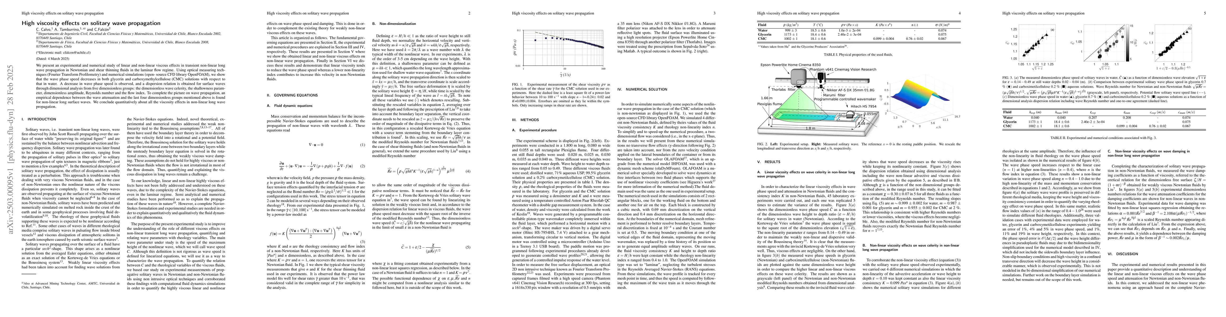 Thumbnail for High viscosity effects on solitary wave propagation