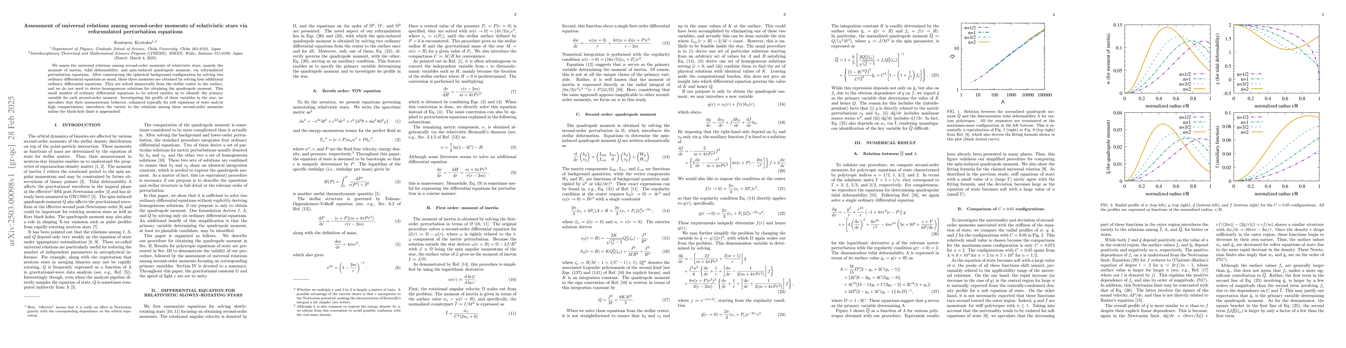 Thumbnail for Assessment of universal relations among second-order moments of
  relativistic stars via reformulated perturbation equations