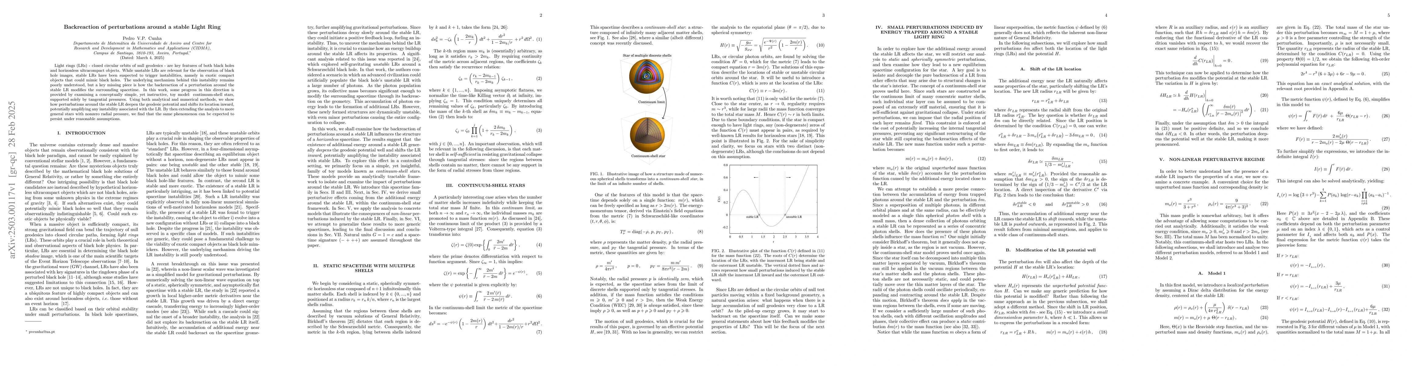 Thumbnail for Backreaction of perturbations around a stable Light Ring