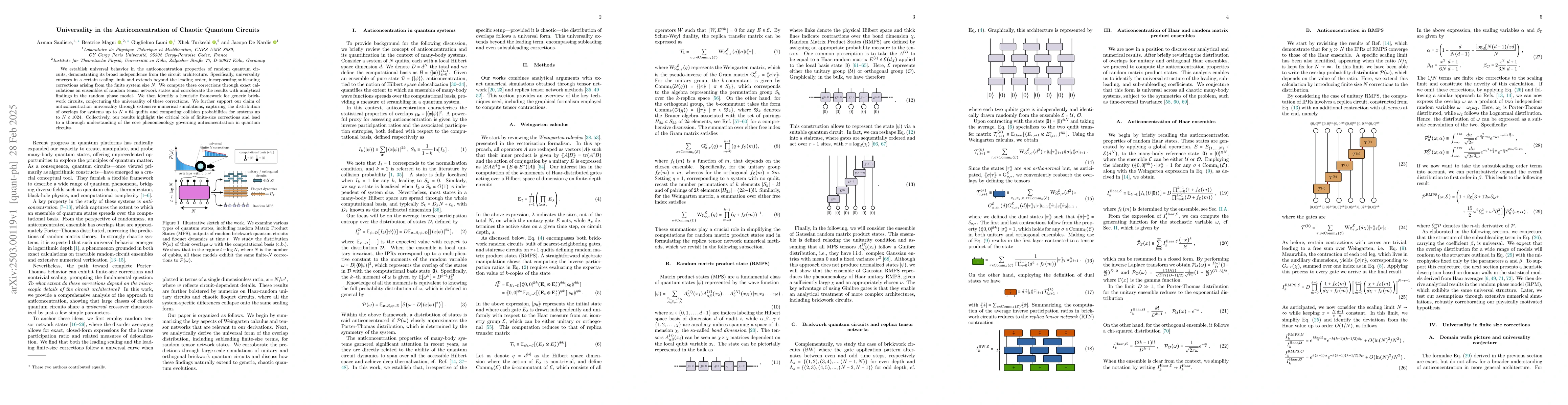 Thumbnail for Universality in the Anticoncentration of Chaotic Quantum Circuits
