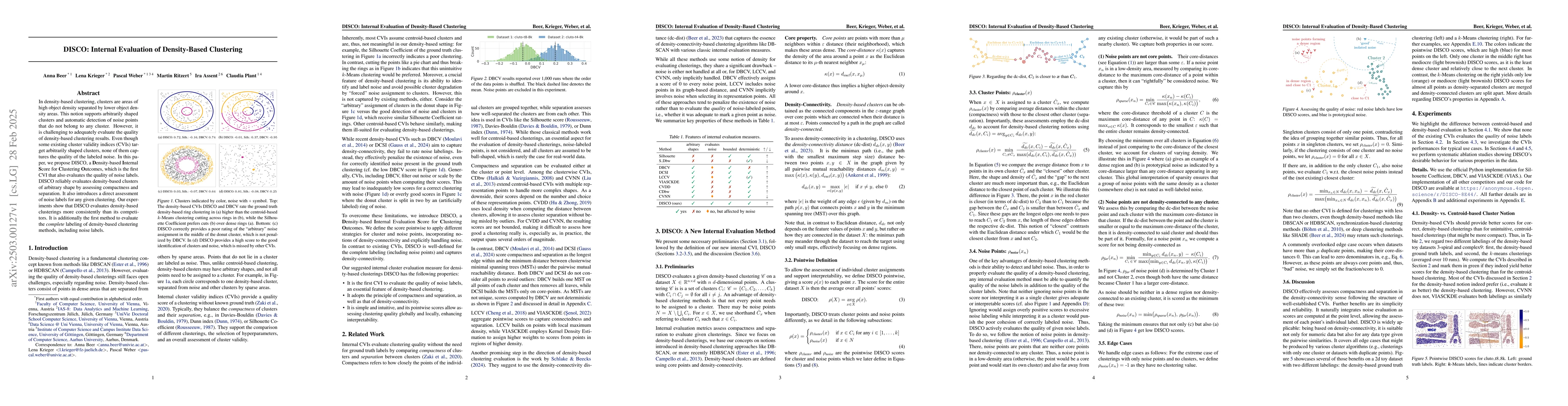 Thumbnail for DISCO: Internal Evaluation of Density-Based Clustering