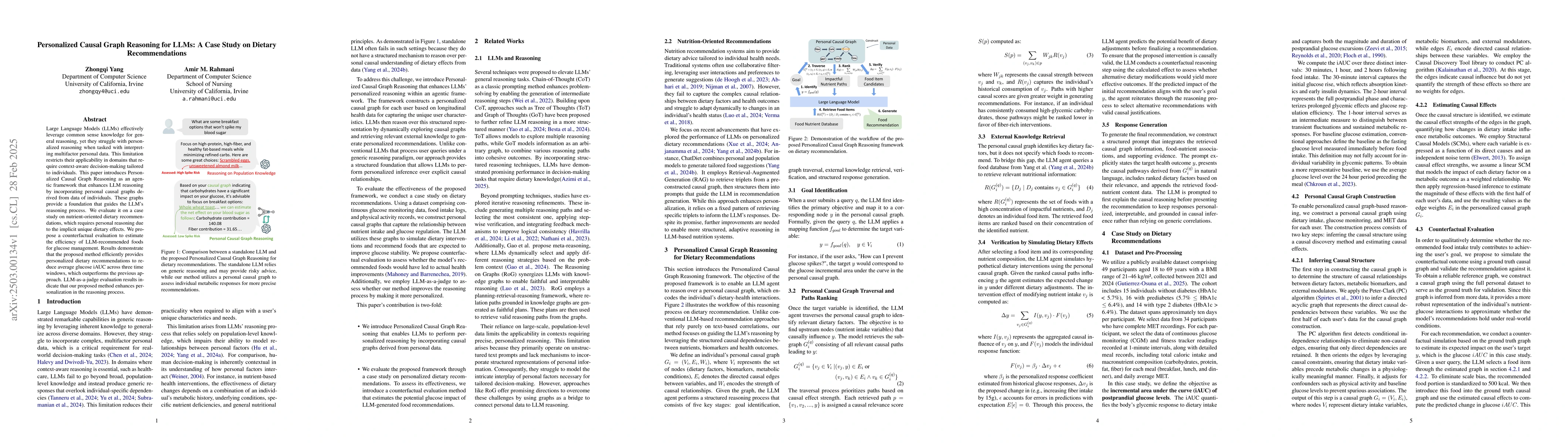 Thumbnail for Personalized Causal Graph Reasoning for LLMs: A Case Study on Dietary
  Recommendations