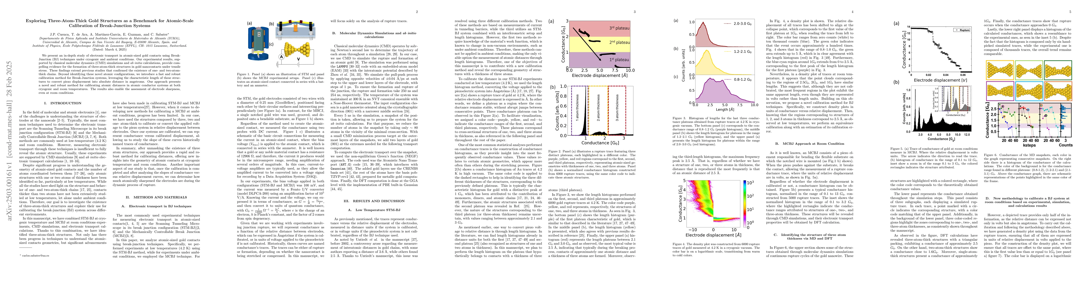 Thumbnail for Exploring Three-Atom-Thick Gold Structures as a Benchmark for
  Atomic-Scale Calibration of Break-Junction Systems