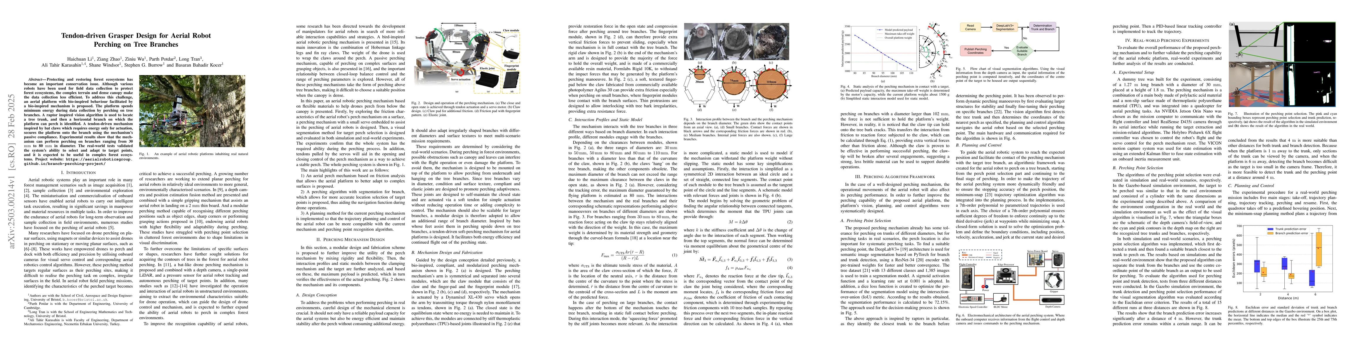 Thumbnail for Tendon-driven Grasper Design for Aerial Robot Perching on Tree Branches