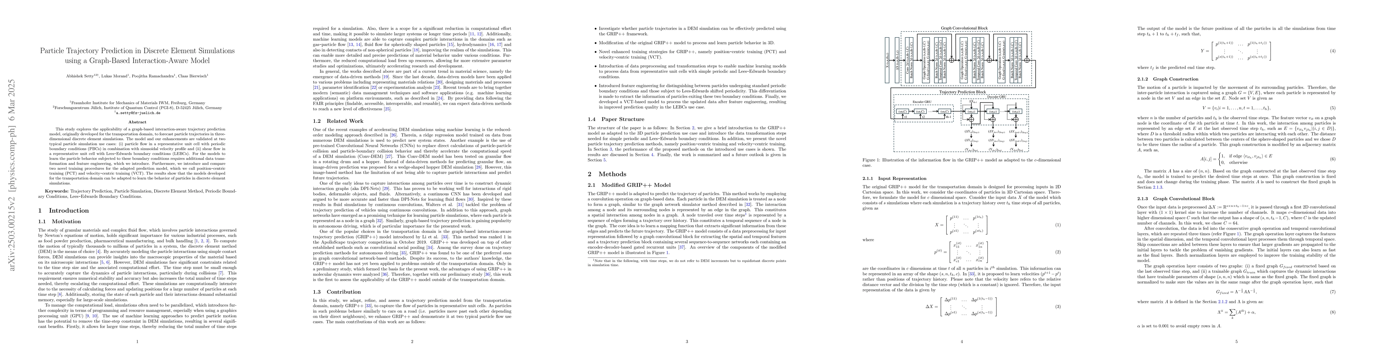 Thumbnail for Particle Trajectory Prediction in Discrete Element Simulations using a
  Graph-Based Interaction-Aware Model