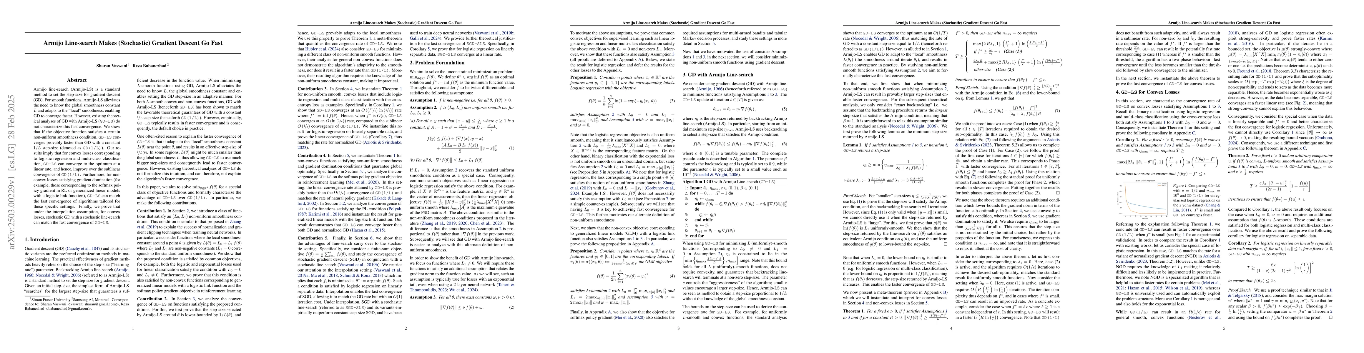 Thumbnail for Armijo Line-search Makes (Stochastic) Gradient Descent Go Fast