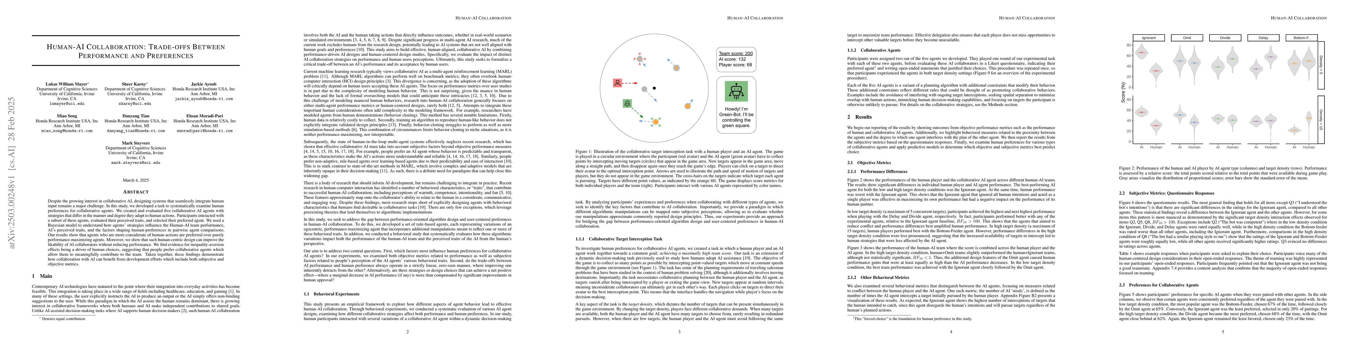 Thumbnail for Human-AI Collaboration: Trade-offs Between Performance and Preferences
