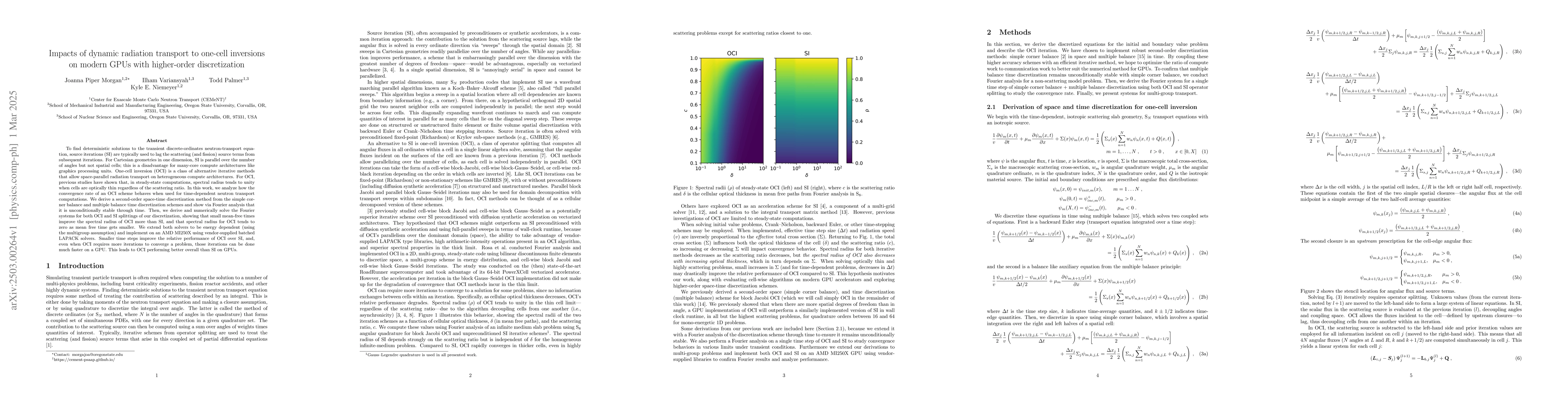 Thumbnail for Impacts of dynamic radiation transport to one-cell inversions on modern
  GPUs with higher-order discretization