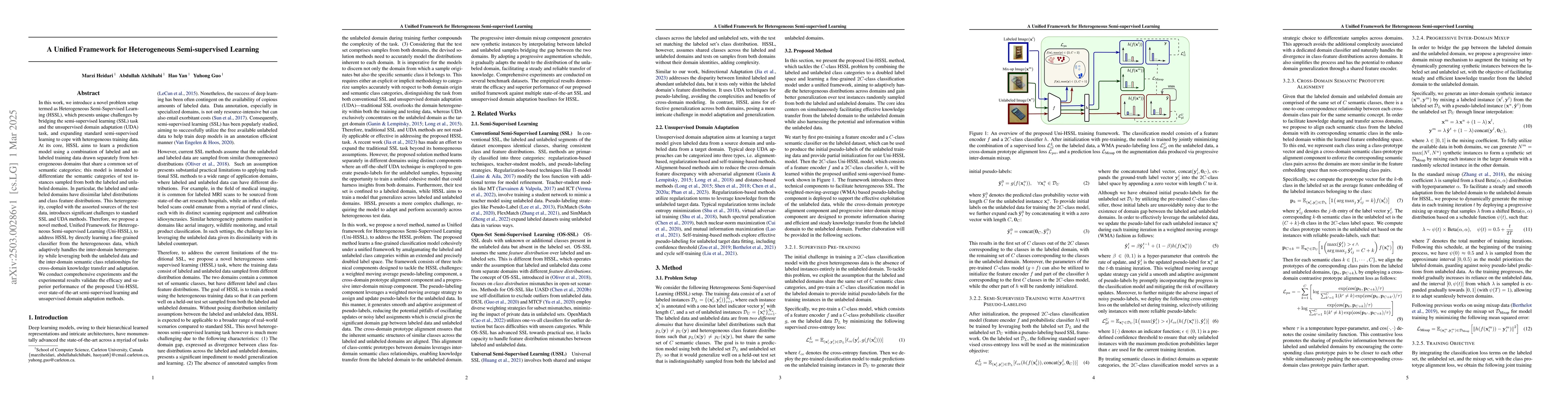 Thumbnail for A Unified Framework for Heterogeneous Semi-supervised Learning
