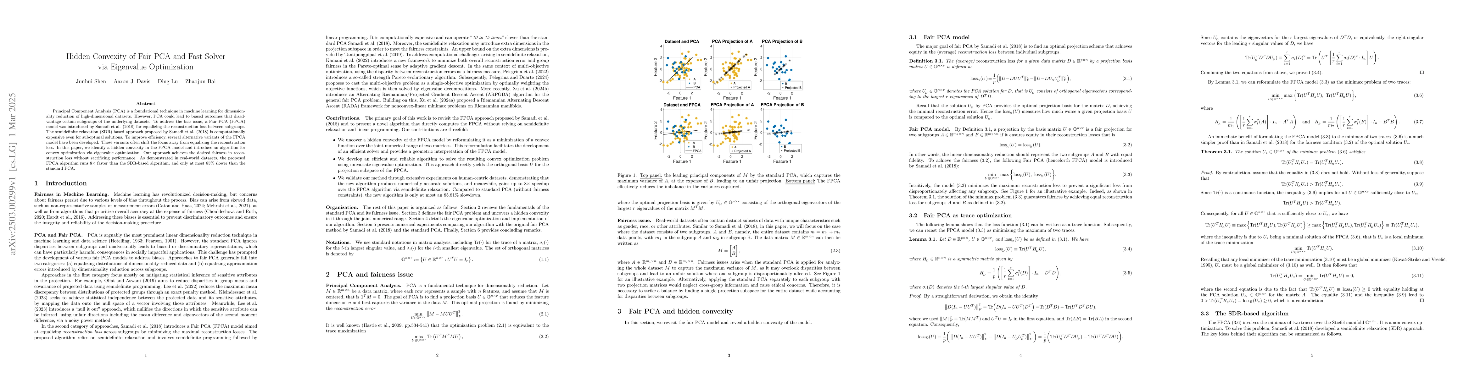 Thumbnail for Hidden Convexity of Fair PCA and Fast Solver via Eigenvalue Optimization