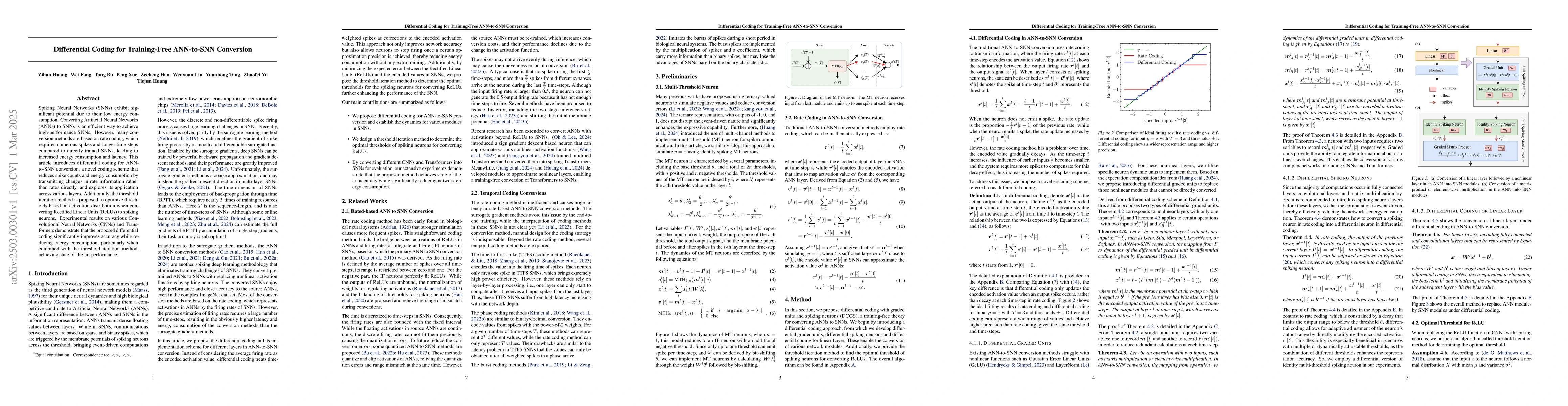 Thumbnail for Differential Coding for Training-Free ANN-to-SNN Conversion