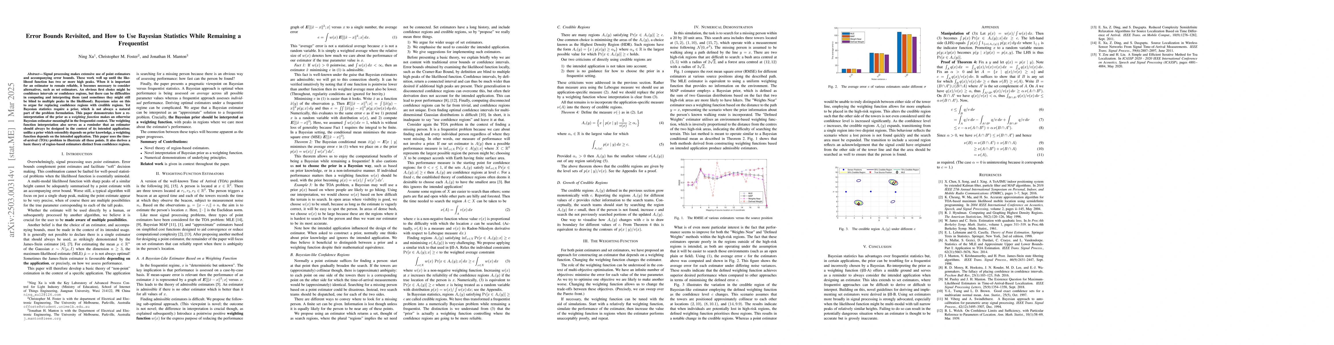 Thumbnail for Error Bounds Revisited, and How to Use Bayesian Statistics While
  Remaining a Frequentist