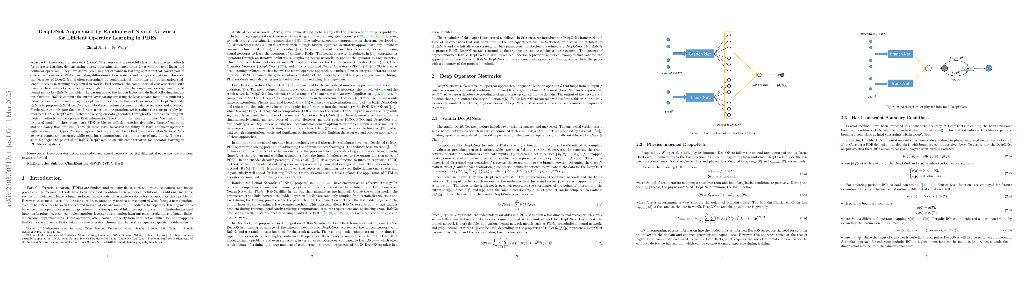 Thumbnail for DeepONet Augmented by Randomized Neural Networks for Efficient Operator
  Learning in PDEs