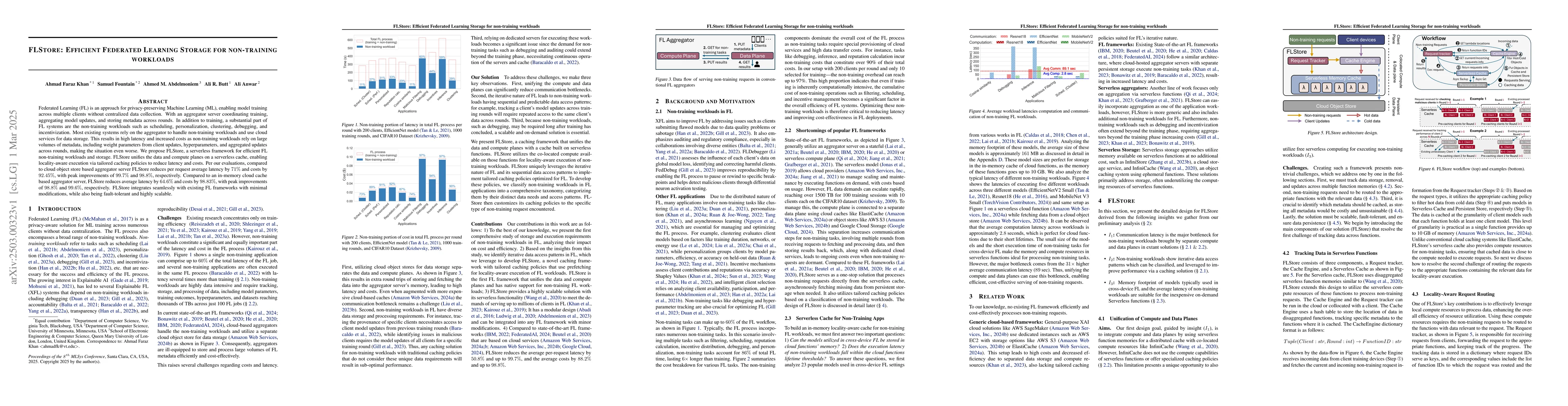 Thumbnail for FLStore: Efficient Federated Learning Storage for non-training workloads
