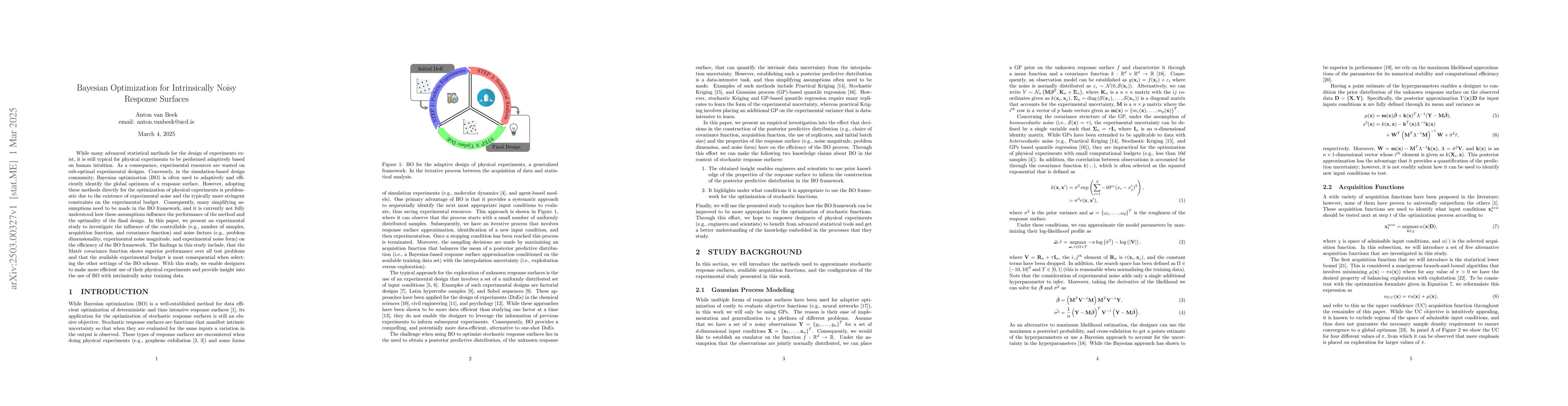 Thumbnail for Bayesian Optimization for Intrinsically Noisy Response Surfaces