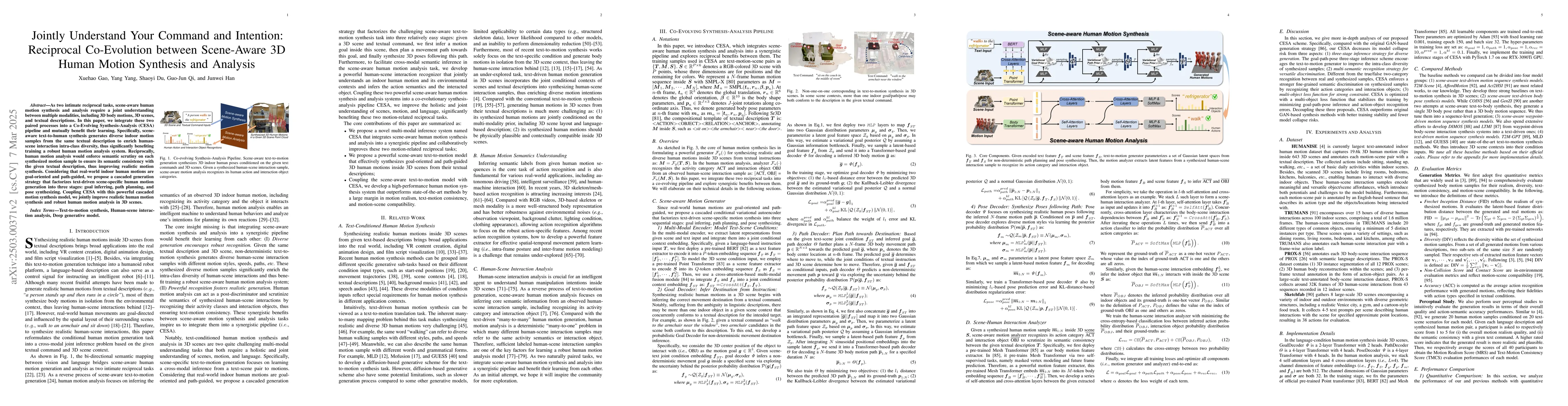 Thumbnail for Jointly Understand Your Command and Intention:Reciprocal Co-Evolution
  between Scene-Aware 3D Human Motion Synthesis and Analysis